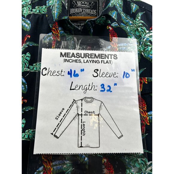 Broken Threads Men's Vacation Button-Up Tropical Parrot Shirt Size XL - Picture 5 of 6